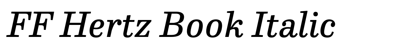 FF Hertz Book Italic